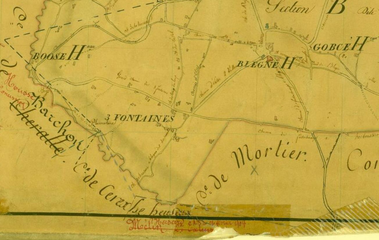 Plan du cadastre de Blégny 1830-1833